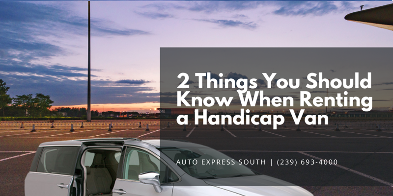 2 Things You Should Know When Renting a Handicap Van